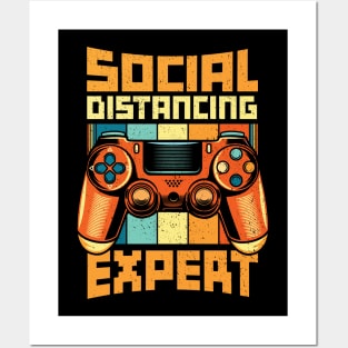 Social Distancing Champion Video Gamer Gaming Posters and Art